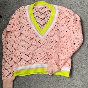 Endless rose new without tag size small eyelet varsity sweater!